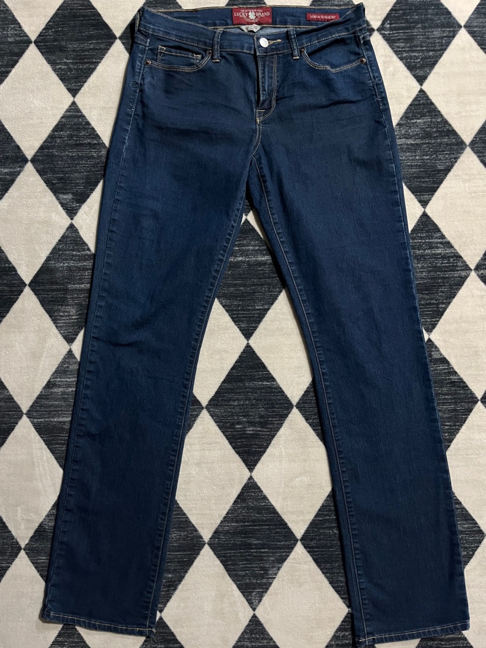 Lucky Brand Women's Dark Indigo Straight Leg Jeans